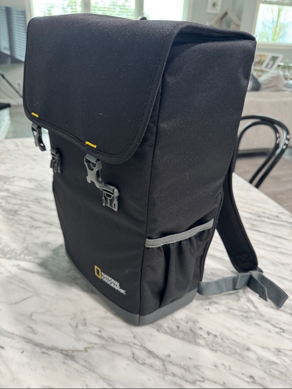 National Geographic Black Camera Backpack with Yellow Accents